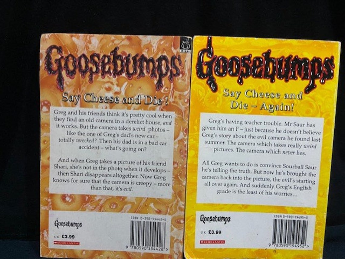 goosebumps books say cheese and die goosebumps books say cheese and die