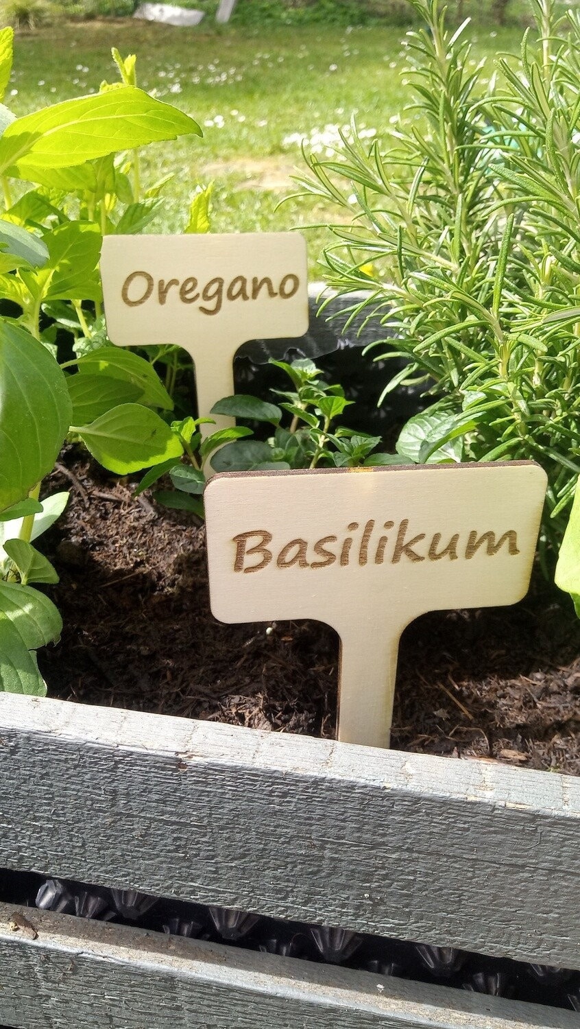 Gartenschild Aus Schiefer Mit Eisen-Hänger - Wetterfestes Pflanzenlabel Für Beet & Topf