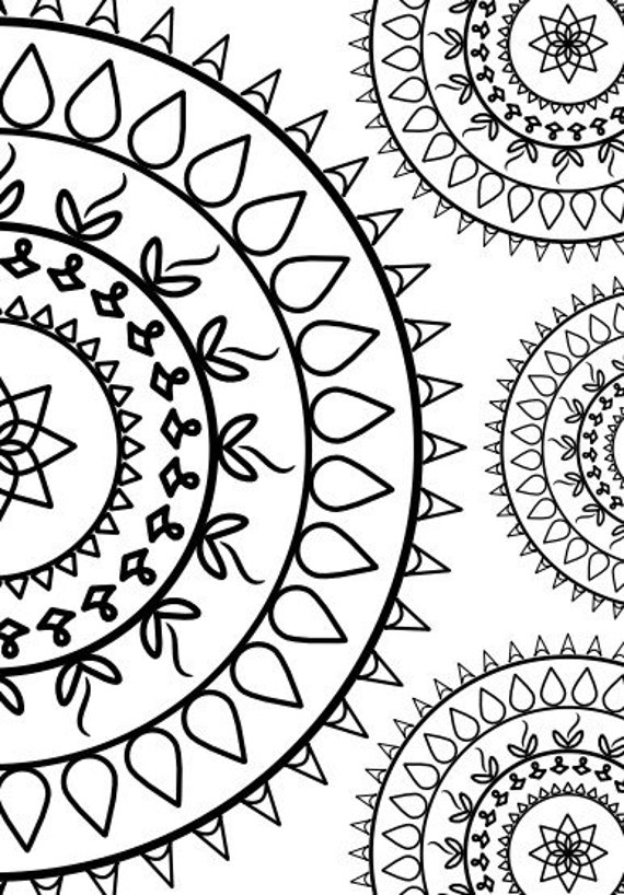 25 Advanced Mandala Colouring Pages | Etsy