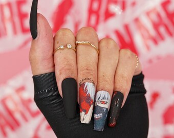 Anime Nails Etsy