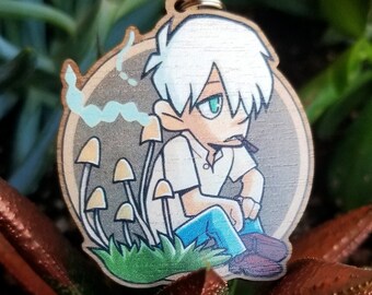 Bug Man Ginko Resting 2.5" Wooden Charm