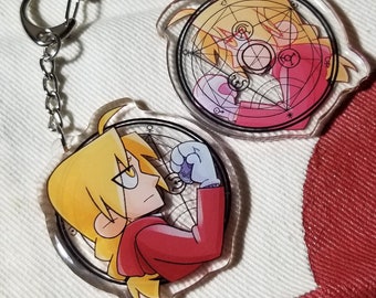 FMA Edward Elric Double Sided 2" Acrylic Keychain