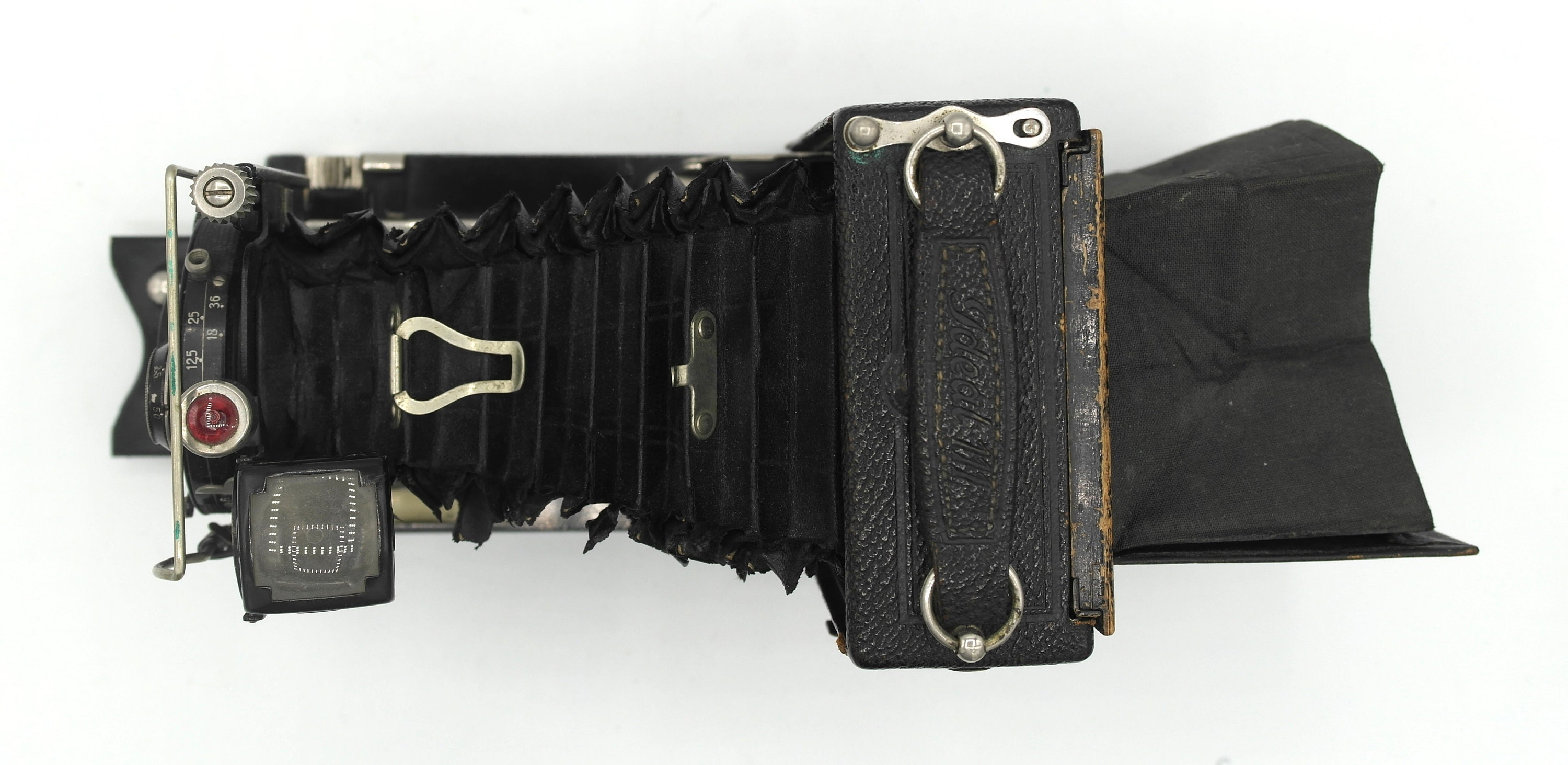 Antique Ica Dresden Folding Camera: Carl Zeiss Lens, Leather