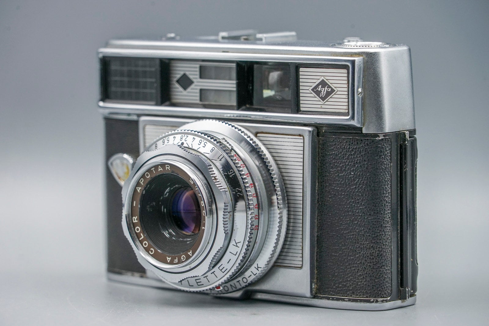 デパート 送料無料 Agfa Super Silette LK Color Apotar 2,8/45 Original Case Sn フィルムカメラ
