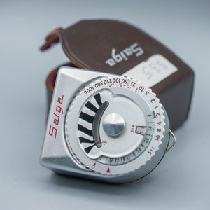 Rare Saiqa Saiga Light meter , Belichtungsmesser , Original Case