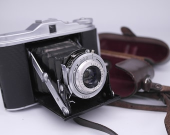 蛇腹カメラ ISOLETTE II Made in Germany Vintage 1950-60 Agfa Isolette II Folding Camera With 85 Mm F