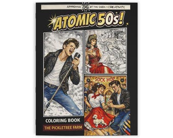 Senior Coloring Book Rockabilly Theme Adult Activity Assisted Living Memory Care Reminiscence Activities Elderly Engagement Vintage
