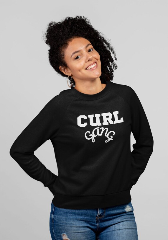 Womens Curly Hair Gang Dark T-Shirt - Curly Hair Tshirts Womens Curly Hair Gang Dark T-Shirt - Curly Hair Tshirts
