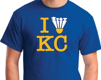 I Heart, Shuttle-cock KC Blue T-Shirt