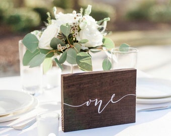 Wedding Table Numbers - Rustic Table Numbers - Wooden Table Number - Wedding Decor