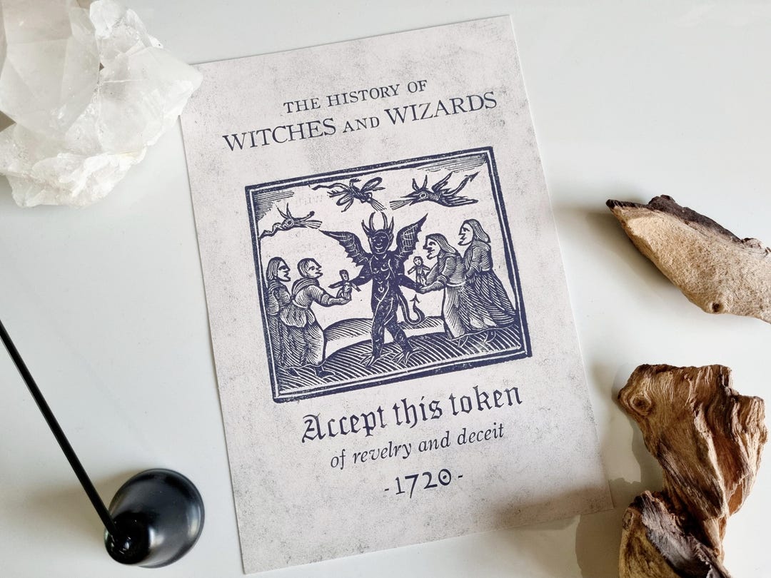 The History of Witches and Wizards A5 Print - Wax Dolls - Gothic Decor ...