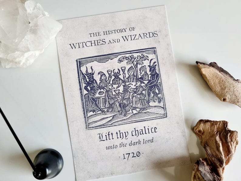 The History of Witches and Wizards A5 Print - the Feast - Gothic Decor ...