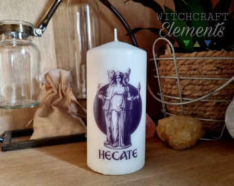 Vela de altar de Hécate - Vela devocional de la diosa - Deidad pagana, Adoración a la diosa, Mitología griega, Artículos de brujería, Helenismo