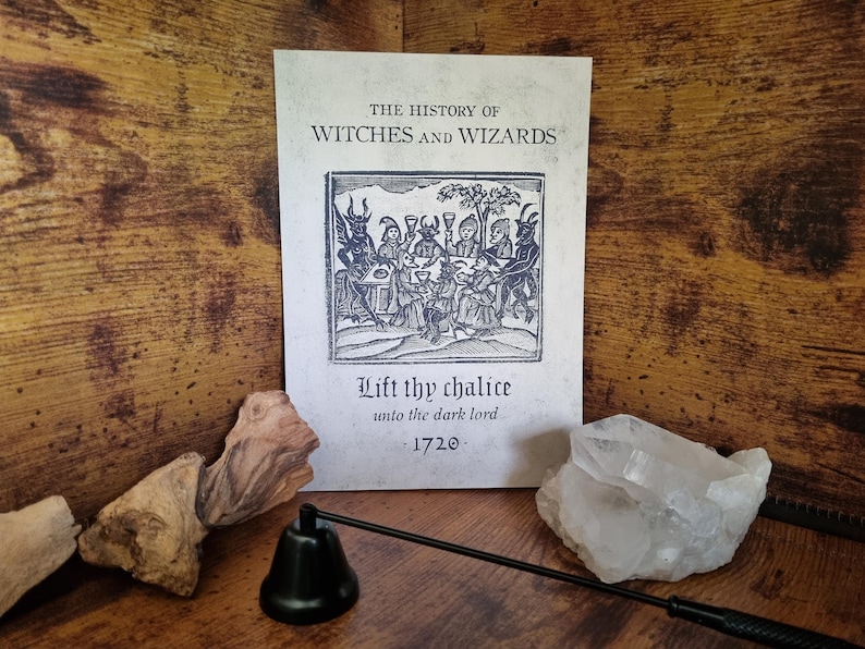 The History of Witches and Wizards A5 Print - the Feast - Gothic Decor ...