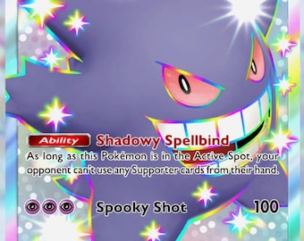 Shiny Gengar Ex Holographic Pokmon TCG Pocket Self Made Card - Sharp  Details! - Etsy
