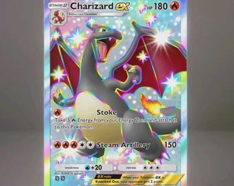 シャイニーリザードンEXホロTCGポケットカスタムカード。