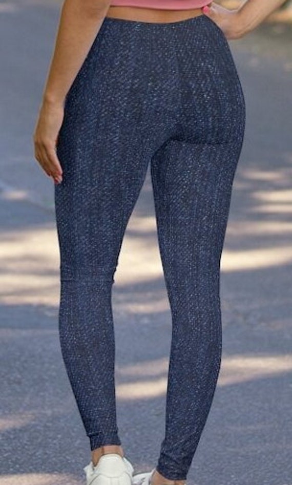 XS2XL Women's Jean Leggings Dark Wash 