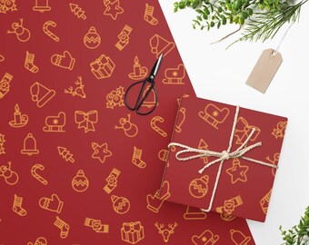 Red Gold Gift Wrap Paper, Featuring Black Women and Black Men, African  Inspired Wrapping Paper, Birthday, Christmas Giftwrap, 2 Sheets 