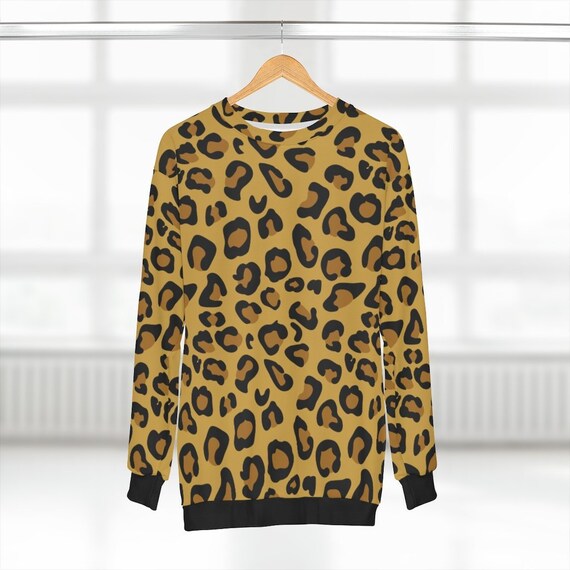 Cheetah Print Sweater Animal Print Sweaters Long Sleeve Comfy Cute