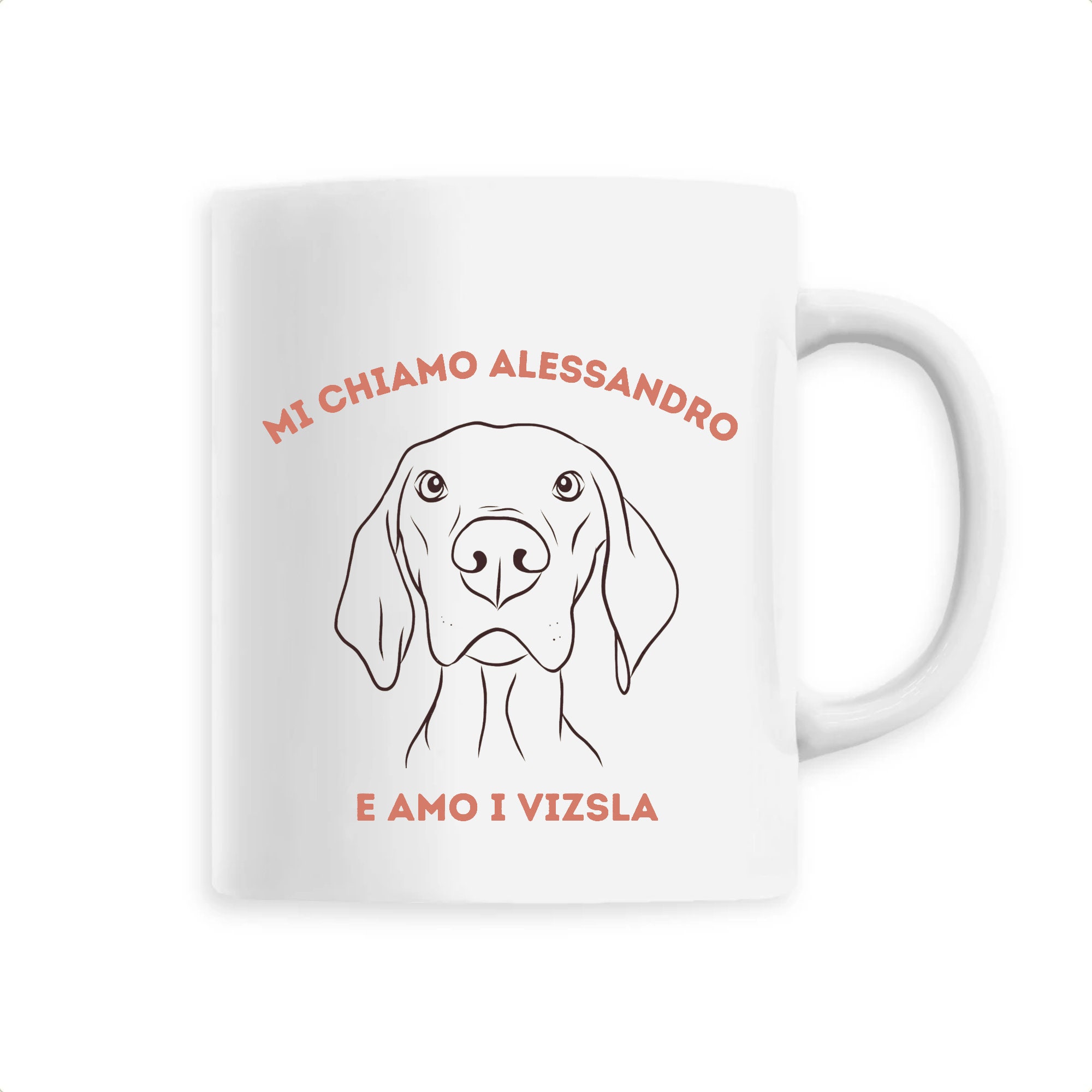 Mug Personnalisé - Mon Nom ...., Mug Vizsla, Tasse Personnalisée avec Le Nom, Amo I Cadeau, Chiens V