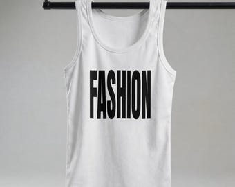 Camiseta sin mangas unisex con estampado gráfico minimalista para conciertos.