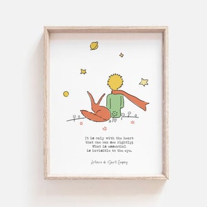 The Little Prince Print, Motivational Print, Le Petit Prince, Inspirational Poster, Wall Art Home, Nursery Print, PRINTABLE Digital File