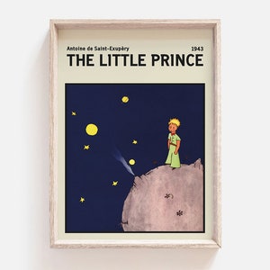 The Little Prince Vintage Edition Buchhülle Print / Le Petit Prince Poster / Kinderzimmer Wandkunst Print / Baby Geschenk / DRUCKBARE digitale Datei