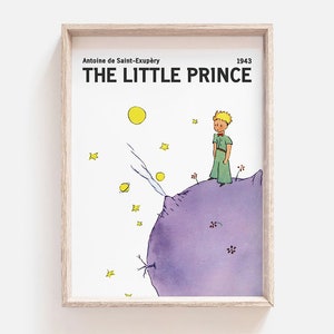 The Little Prince Buchhülle Print / Le Petit Prince Vintage Poster / Kinderzimmer Wand KunstDruck / Baby Shower Geschenk / DRUCKBARE digitale Datei