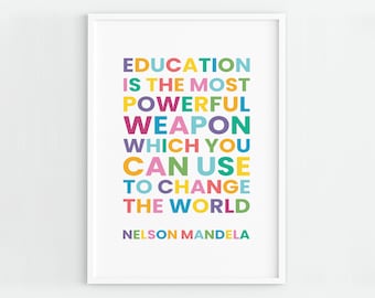 Nelson Mandela Quote Print: Educational Classroom Decor (Printable Download)