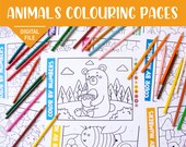 Animal Coloring Pages: Kids Printable Activity (Digital Printable Files)