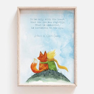 The Little Prince Watercolor Print: Inspirational Nursery Wall Art (Digital Printable File)