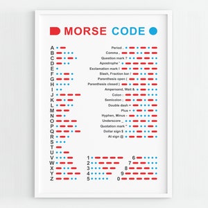 Morsecode Poster, Morsecode Poster, Wandkunst, Wandkunst, Morsecode, Minimalistische Wandkunst, Drucke, Minimalistischer Druck, DRUCKBARER DOWNLOAD