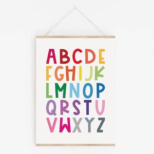 Alphabet Poster, PRINTABLE Wall Art, ABC Poster, Educational Art, Kids Room Decor, Nursery Wall Art, Nursery Decor, Digital Download
