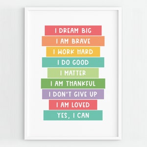 Inspirierende Klassenzimmer Poster: Motivierende Worte, Schule Dekoration (DRUCKBARER DOWNLOAD)