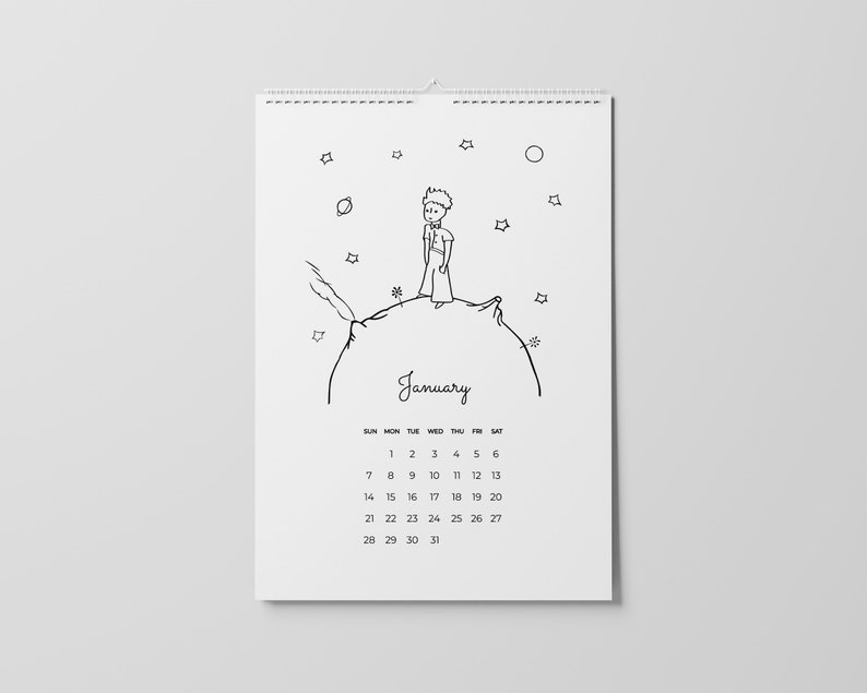 Little Prince Printable 2024 Calendar / Nursery Wall Deco / Etsy