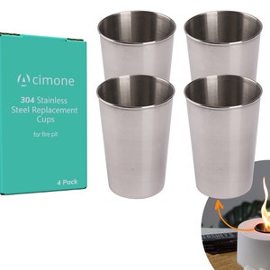 Cámara de acero inoxidable 304, compatible únicamente con moldes para fogatas AcimoneDesign, paquete de 4