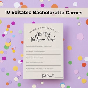 Bachelorette Party Games Cards Printable Wedding Bridal - Etsy Australia