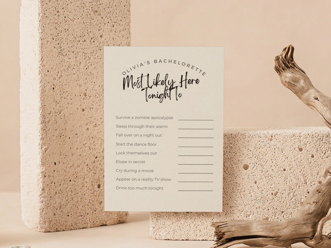 Bachelorette Party Games Cards Printable Wedding Bridal - Etsy Australia