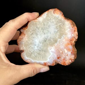Flower Agate Slab with Translucent Core