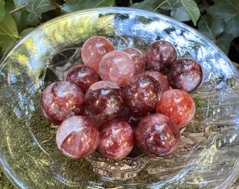 Hematoid, Fire Quartz mini Spheres