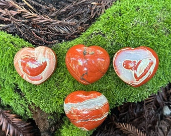 Red Jasper Heart