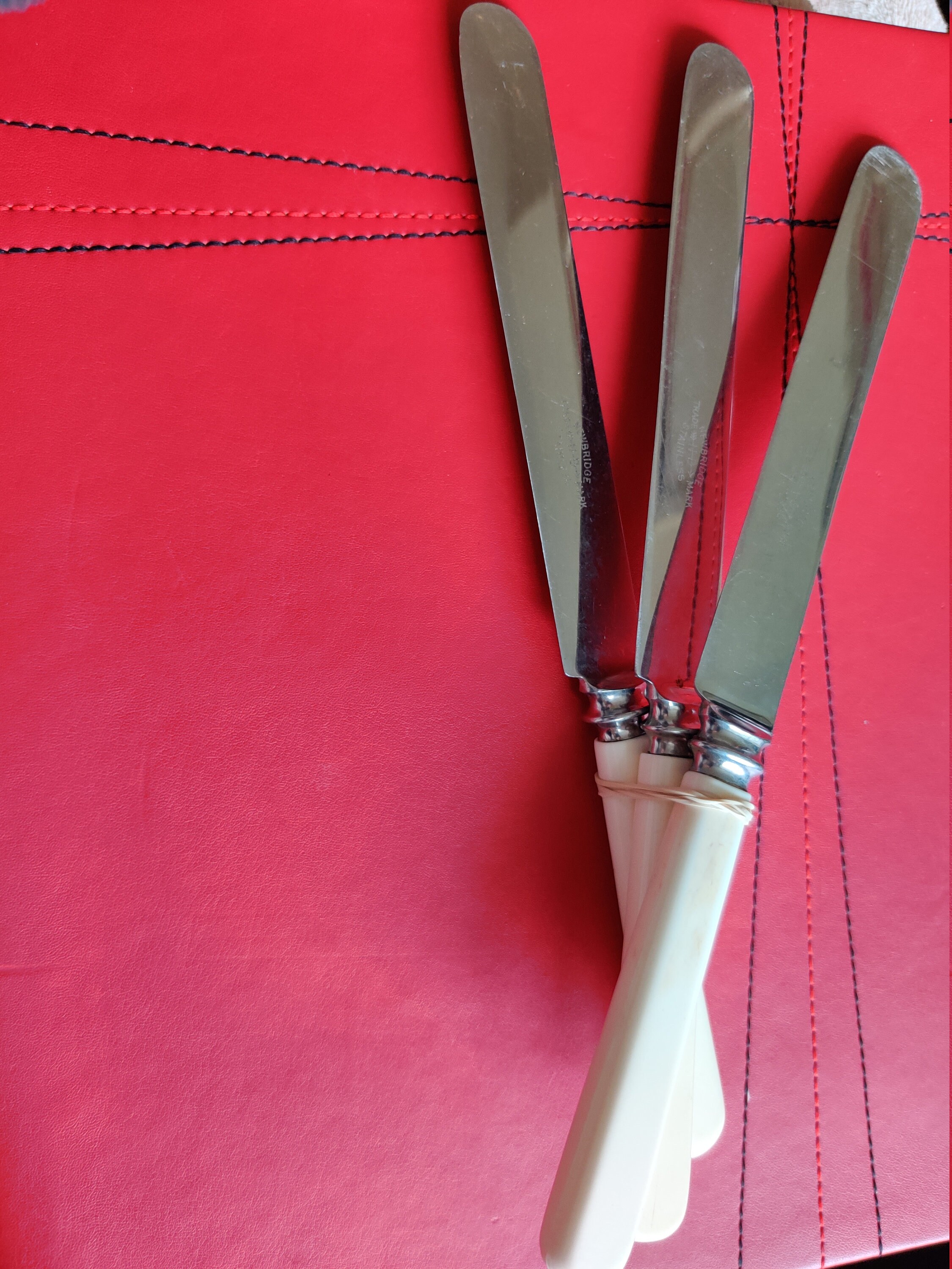 Antique newbridge stainless steel enamel dinner knives Etsy