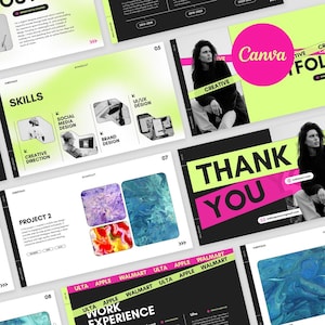 Creative Portfolio Template | Canva Presentation Slides (16:9 Landscape)