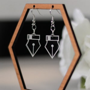 Acrylic Pen Tool Earrings | Illustrator Graphic Designer Gift