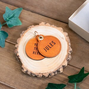 Leather ID Tag for Pet Multiple Style Name ID Tag image 3