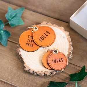 Leather ID Tag for Pet Multiple Style Name ID Tag image 6