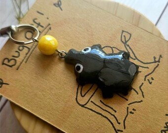 Cute Summer Beetle Charm | Handmade Clay