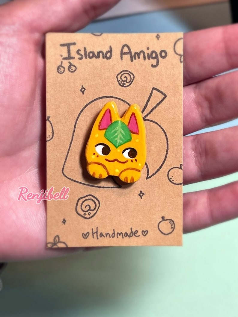 AC Clay Pins Cat Villager Version handmade Etsy