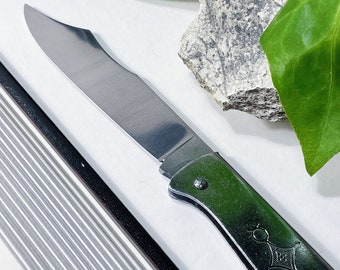 El Baraka Douk Douk Traditional 200mm French Folding Pocket Knife in Silver