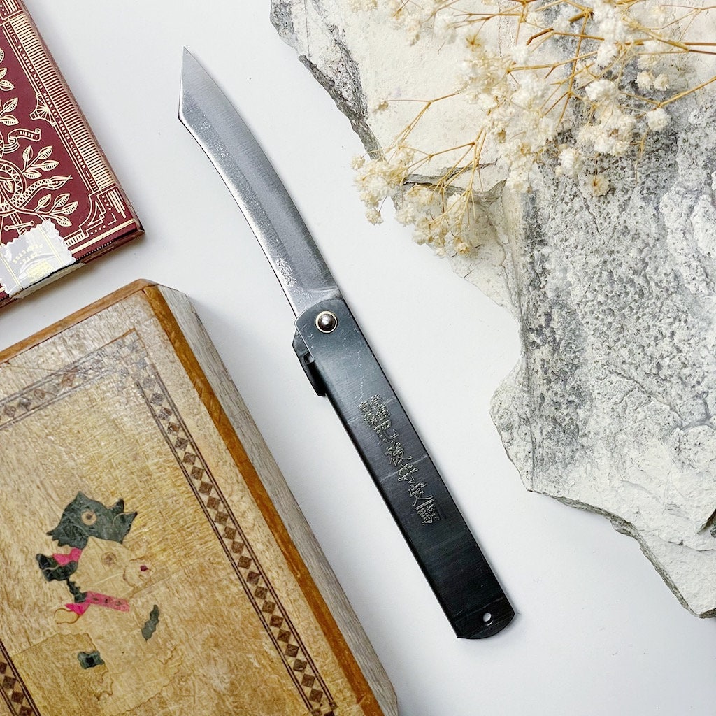 Large Custom Decorative Dried Pressed Flower Floral Blade Kitchen Knife,  One Sided or Double Sided Design Unique Home Decor 4 Styles 